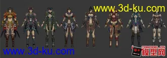 3D打印模型武侠风格美女小集锦的图片