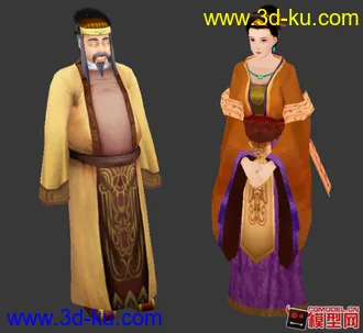 3D打印模型一些古代武侠风格的人物的图片