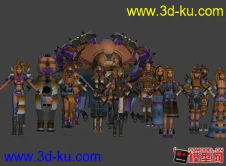 3D打印模型一些古代武侠风格的人物的图片