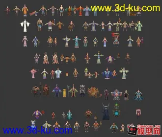 3D打印模型一些古代武侠风格的人物的图片