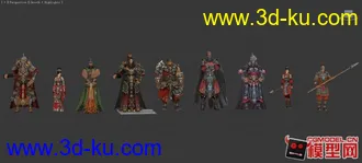 3D打印模型一些古代武侠风格的人物的图片