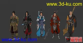 3D打印模型一些古代武侠风格的人物的图片