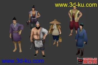 3D打印模型一些古代武侠风格的人物的图片