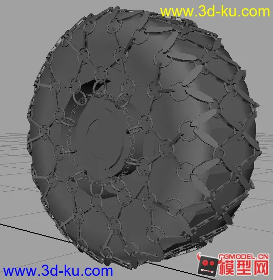 车轮简模 带防滑链条模型的图片1