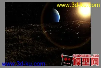 3D打印模型太空地球一角场景的图片