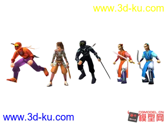 网络游戏角色模型的图片