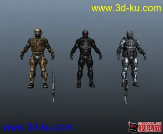 3D打印模型后现代写实风格猛男们的图片