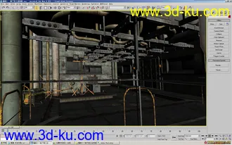 3D打印模型一套大室内废墟场面，超级经典，带贴图的图片