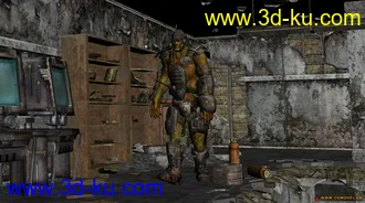 3D打印模型一套大室内废墟场面，超级经典，带贴图的图片