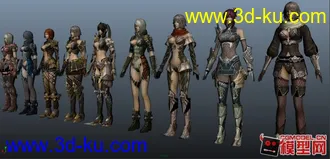 3D打印模型一群古老写实风格美女的图片