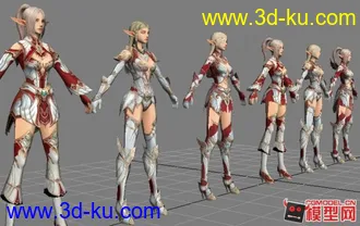 3D打印模型一群古老写实风格美女的图片