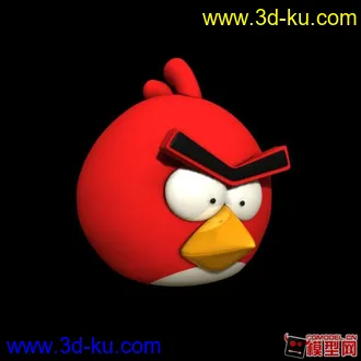 3D打印模型愤怒的小鸟红色小鸟下载（需要全套的进贴看）的图片