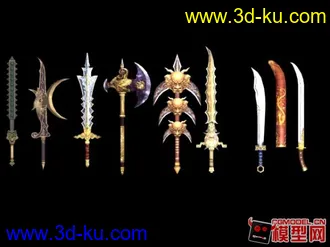 3D打印模型军事冷兵器小集锦的图片