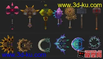 3D打印模型军事冷兵器小集锦的图片