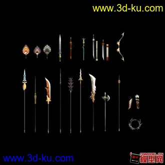 3D打印模型军事冷兵器小集锦的图片