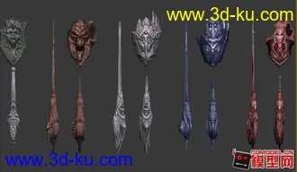 3D打印模型军事冷兵器小集锦的图片
