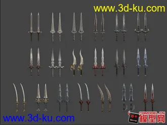 3D打印模型军事冷兵器小集锦的图片