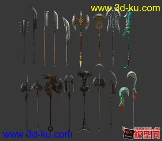3D打印模型军事冷兵器小集锦的图片