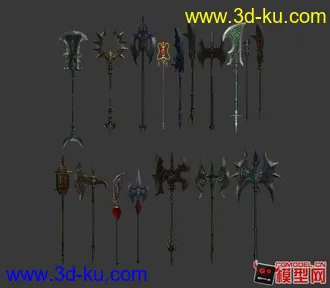 3D打印模型军事冷兵器小集锦的图片