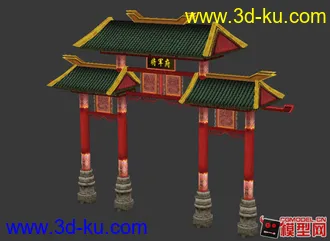 3D打印模型东方古建筑场景小集锦的图片