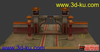 3D打印模型东方古建筑场景小集锦的图片