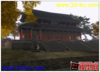 3D打印模型东方古建筑场景小集锦的图片