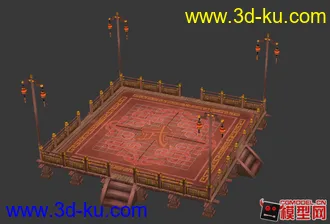 3D打印模型东方古建筑场景小集锦的图片