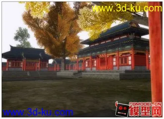 3D打印模型东方古建筑场景小集锦的图片