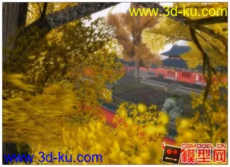 3D打印模型东方古建筑场景小集锦的图片