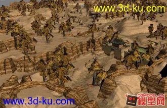 3D打印模型东方古建筑场景小集锦的图片