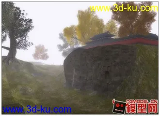 3D打印模型东方古建筑场景小集锦的图片