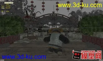 3D打印模型东方古建筑场景小集锦的图片