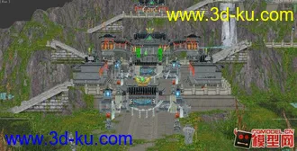 3D打印模型东方古建筑场景小集锦的图片