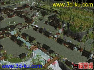 3D打印模型东方古建筑场景小集锦的图片