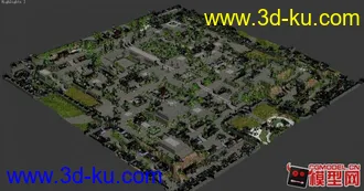 3D打印模型东方古建筑场景小集锦的图片