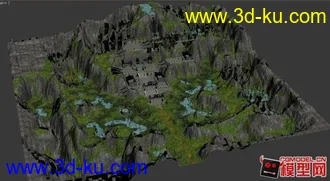 3D打印模型东方古建筑场景小集锦的图片