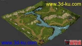 3D打印模型东方古建筑场景小集锦的图片