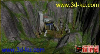 3D打印模型东方古建筑场景小集锦的图片