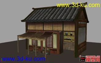 3D打印模型东方古建筑场景小集锦的图片