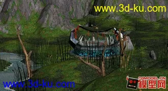 3D打印模型东方古建筑场景小集锦的图片