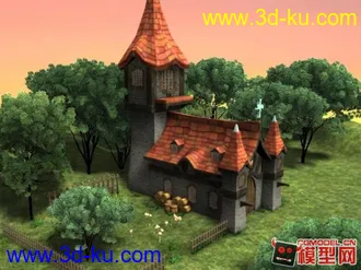 3D打印模型一些西方古建筑场景的图片