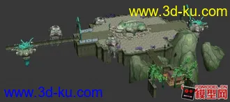 3D打印模型自然和科幻场景的图片