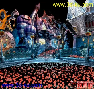 3D打印模型自然和科幻场景的图片