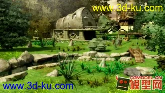 3D打印模型自然和科幻场景的图片