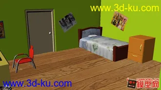 3D打印模型现代化房间场景，清晰，漂亮，另带有一小段动画的图片