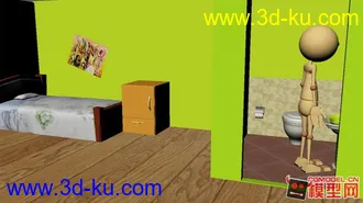 3D打印模型现代化房间场景，清晰，漂亮，另带有一小段动画的图片