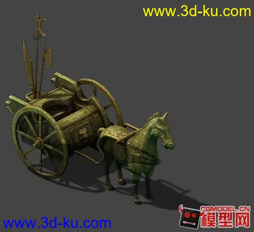 青铜马车模型的图片1