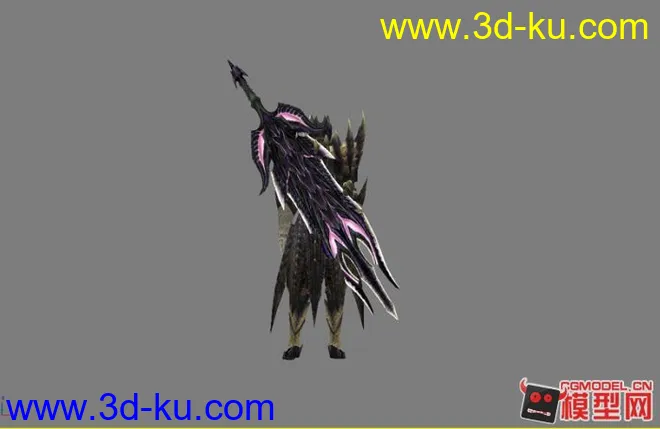 重磅出击----怪物猎人3,煌黑龙大剑套装模型的图片2