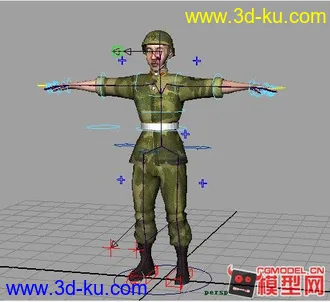3D打印模型绑定的士兵的图片