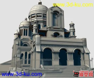 3D打印模型古教堂 西方唯美的图片